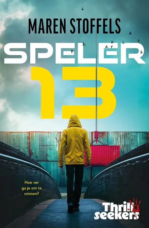 Persoon loopt weg met gele hooded jas zichtbaar vanaf de achterkant passend bij meeslepende thriller gewone speler collectie