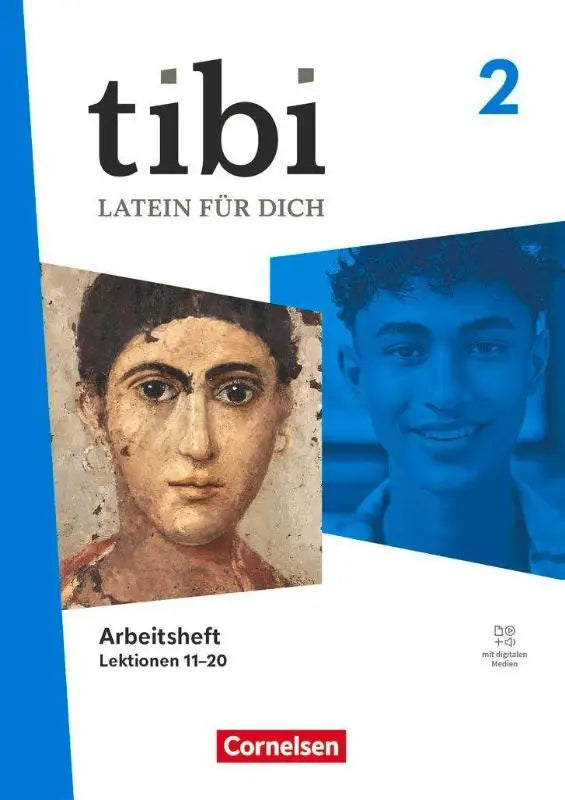 De cover van het tibi band 2 arbeitsheft zum schulbuch toont een vintage en moderne foto op wit met blauwe accenten