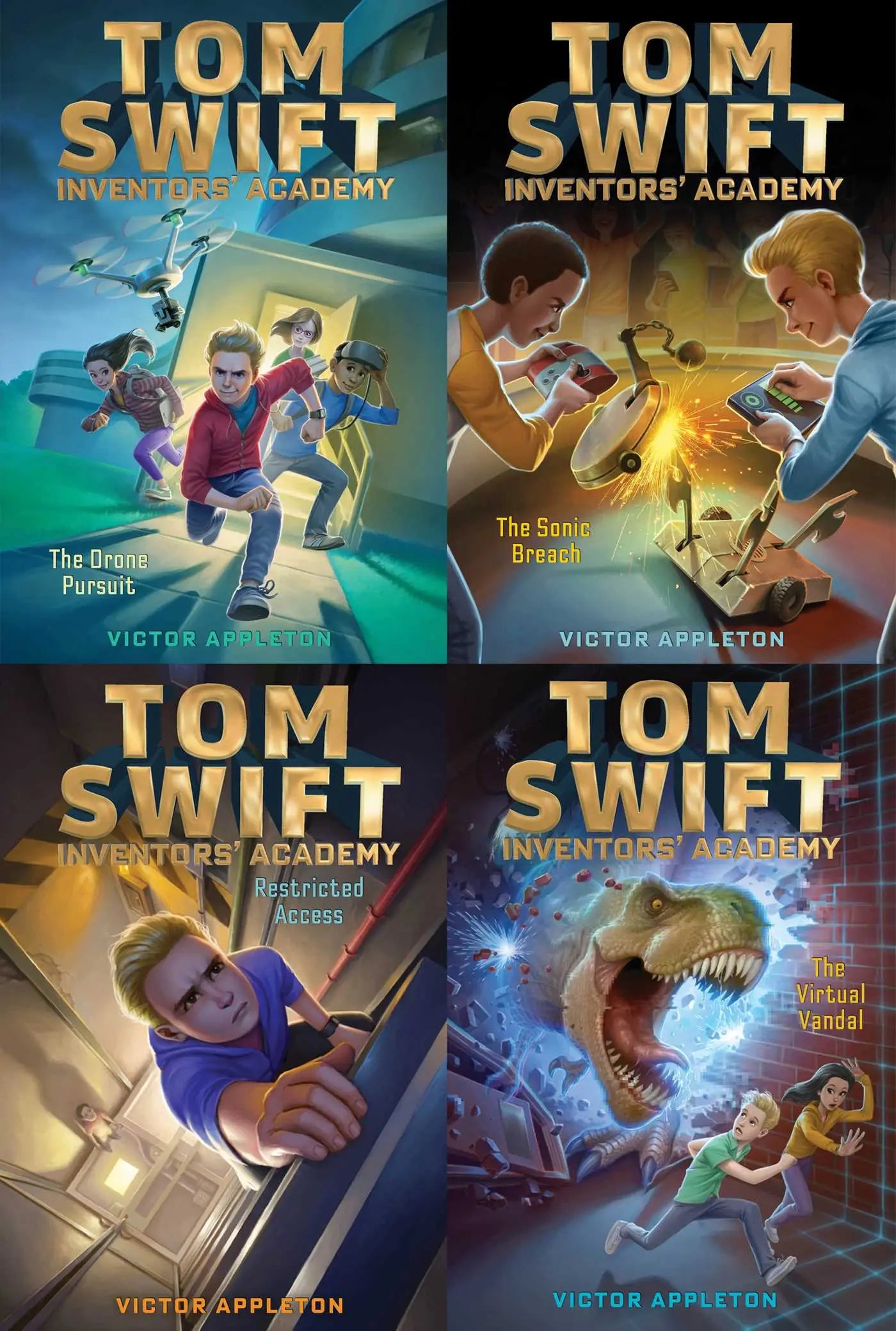 Tom Swift Inventors' Academy Starter Pack Collected Set - The Drone Pursuit; The Sonic Breach; Restricted Ac