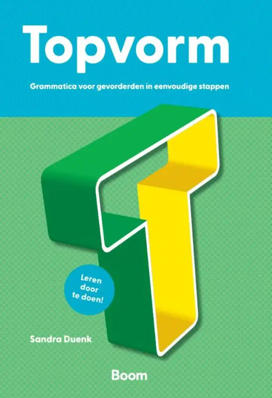 3d letter t in groen en geel op een gestructureerde groene achtergrond voor topvorm productdesign