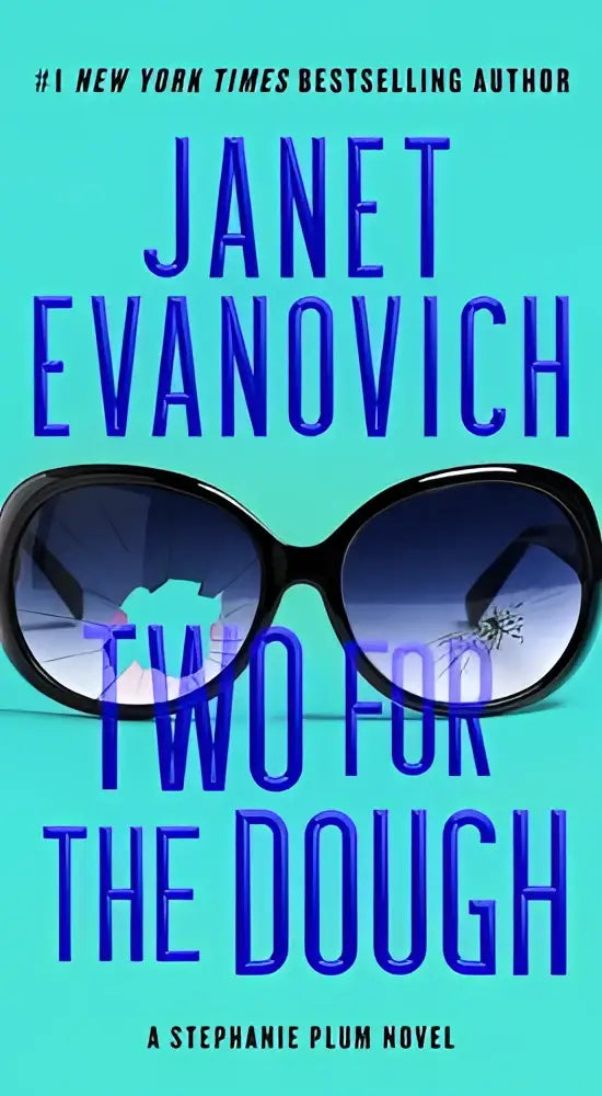 Black-framed two for the dough sunglasses with dark blue gradient lenses reflecting clouds and trees