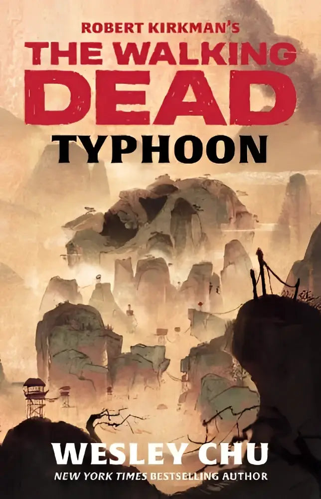 Cover van graphic novel the walking dead typhoon door wesley chu met mistige bergen en rood zwarte letters