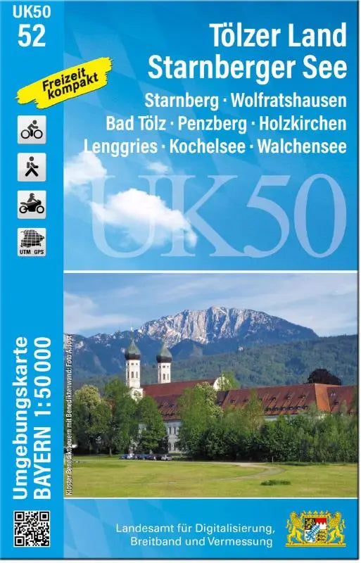 UK50-52 Tölzer Land, Starnberger See - Starnberg, Wolfratshausen, Bad Tölz, Penzberg, Holzkirchen, Lenggries, Kochelsee, Walchensee