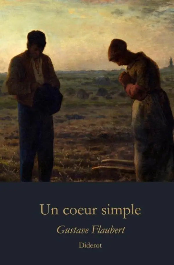 De boekomslag van un coeur simple door gustave flaubert, uitgegeven door diderot, met focus op coeur simple