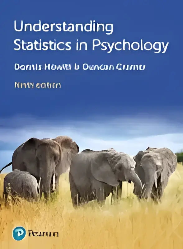 Het boek understanding statistics in psychology van dennis howell en duncan cramer met een blauwe en witte omslag