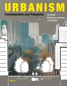 Urbanism magazine cover with bold yellow text featuring stylized white buildings and abstract smoke by han meyer, john westrik, maartenjan hoekstra