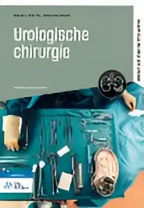 De boekomslag van urologische chirurgie door hendries boele toont een strak modern ontwerp met een lichtgrijze achtergrond