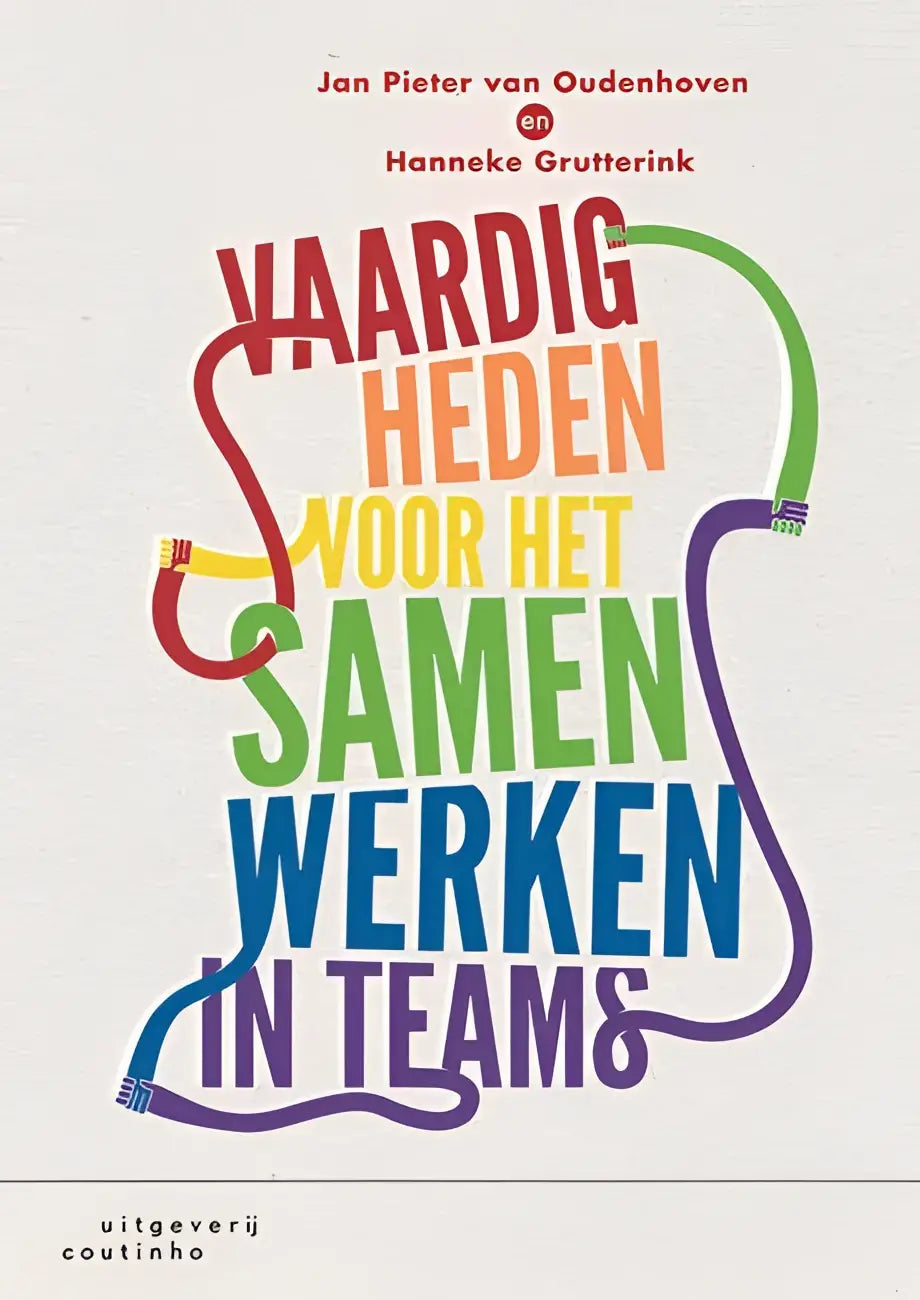 Boekcover Vaardigheden voor het samenwerken in teams met kleurige tekst en kabels