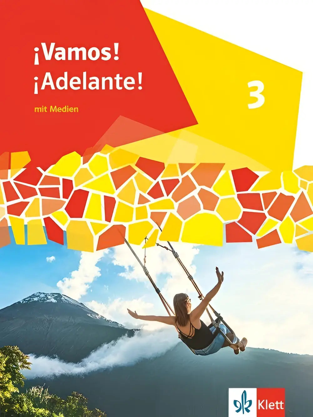 De voorkant van het spaans leerboek ¡vamos ¡adelante niveau 3 van klett voor het derde leerjaar