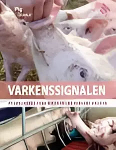 Boek varkenssignallen met roze en witte biggen op draadrekken van jan hulsen en kees scheepens in natuurlijke omgeving algemeen