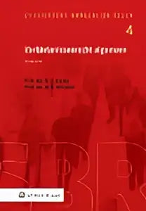 Rood boek met witte tekst en subtiel silhouetpatroon van figuren voor verbintenissenrecht algemeen van wolters kluwer nederland