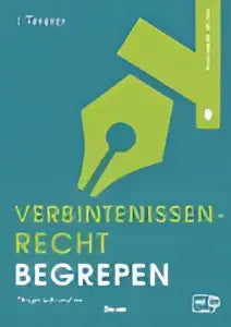 De stylische groene omslag van verbintenissenrecht begrepen toont een modern lettertype van koninklijke boom uitgevers