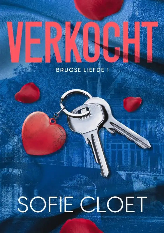 Silver sleutelhangertje met rood hartvormig bedeltje van brugse liefde verkocht