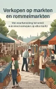 Boek verkopen op markten en rommelmarkten met vintage bruine leren kaften en goudkleurige letters voor succesvol verkopen