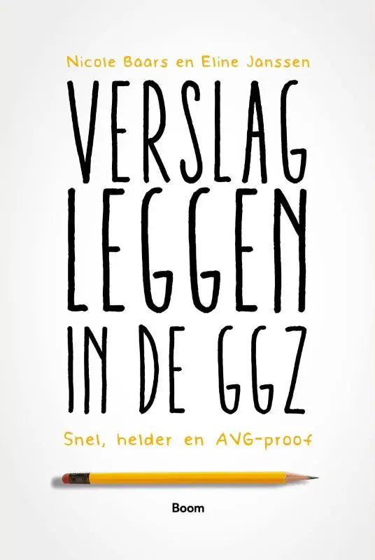Gele houten potlood met zwart gum en metalen huls voor verslagenleggen in de ggz snel helder en avg-proof