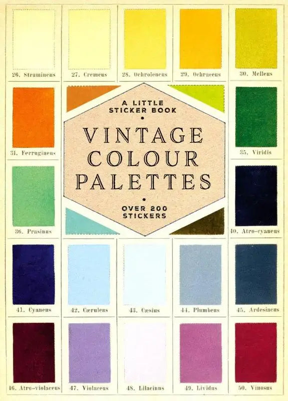 Vintage Colour Palettes - A Little Sticker Book