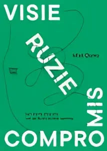 Boekcover van visie ruzie compromis met witte tekst voor kleine biografie over nederlandse spelling