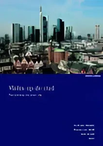 Visies op de stad boek van koninklijke boom uitgevers met patroon viejas de la vida in witte tekst op diepblauwe achtergrond