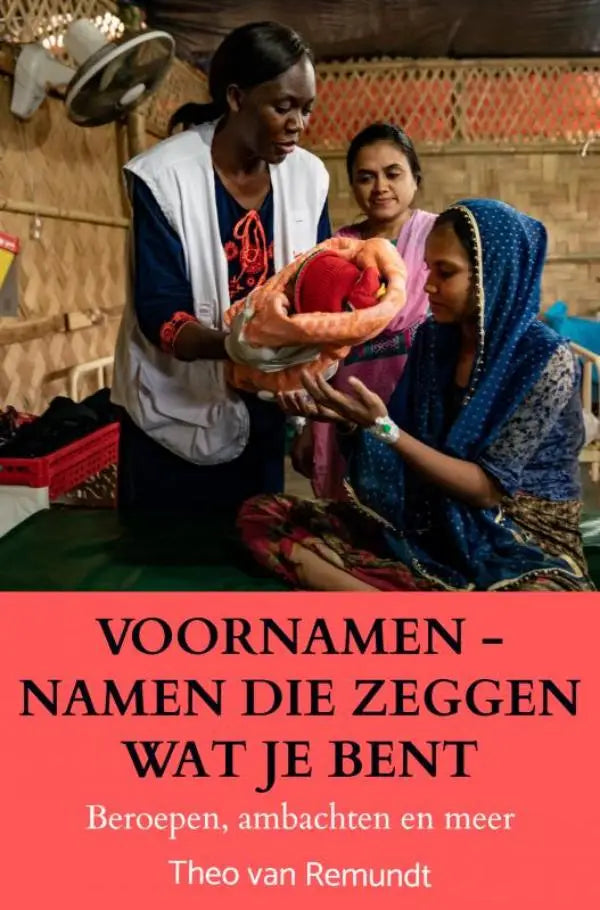 Een pasgeboren baby gewikkeld in een zachte perzikkleurige doek met rode stofdetail voor jonge lezers
