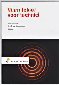 Minimalistisch boekcover warmteleer voor technici met moderne typografie op witte achtergrond