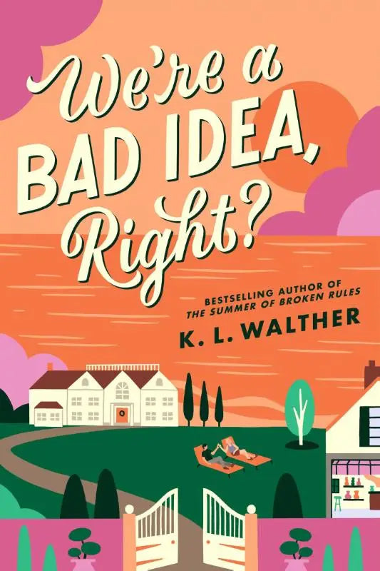 De boekcover van we’re a bad idea right door k met een opvallend rood ontwerp voor romantische leeservaringen