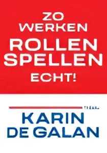 Product zo werken rollenspellen echt met opvallende rode en zwarte tekst voor effectieve werken rollenspellen training