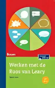 De sjaak vane illustratie van werken met de roos van leary toont een kleurrijk cirkelontwerp met weericonen voor koninklijke boom uitgevers