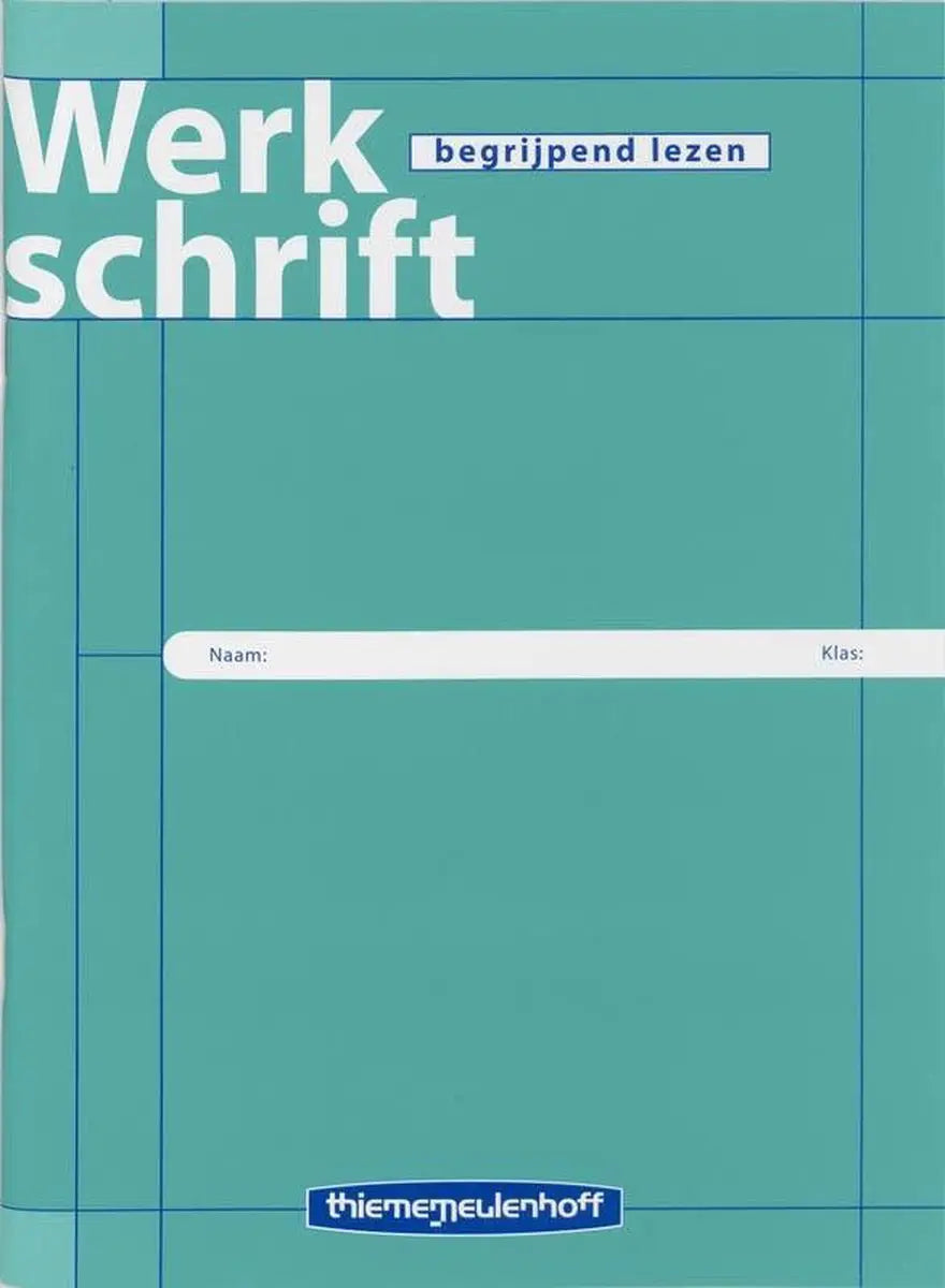 Werkschrift begrijpend lezen - werkschrift begrijpend lezen - boek