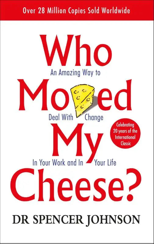 Rood hardcover boek who moved my cheese door dr over een amazing way to deal met change in werk en leven