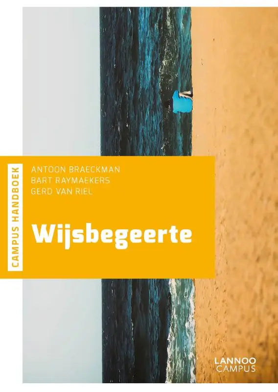 Gele omslag van campushandboek wijsbegereerte met oceaanafbeelding door anton braeckman filosofie algemeen