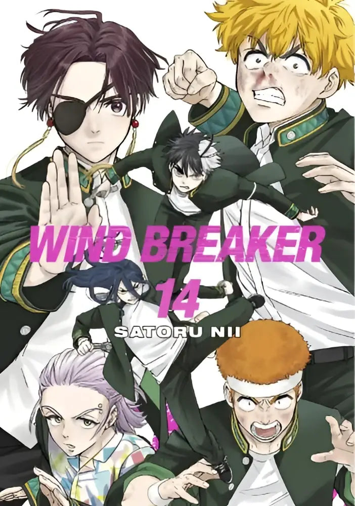Cover van de manga wind breaker volume 14 door satoru nii met levendige animekarakters in dynamische poses