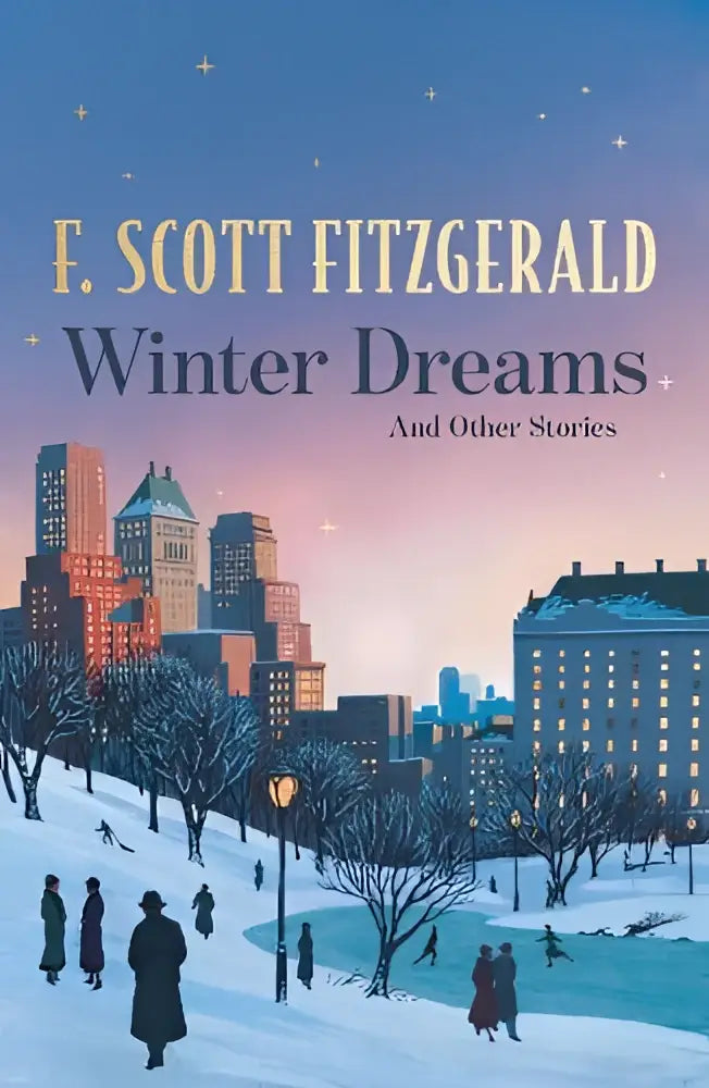 De winter dreams and other stories boekcover toont een winterse stad bij schemering met sneeuw en sterrenhemel