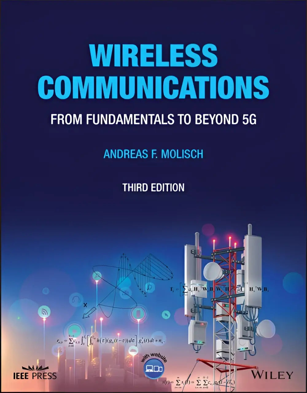 De boekomslag van wireless communications from fundamentals to beyond 5g door andreas f met focus op wireless communication technology