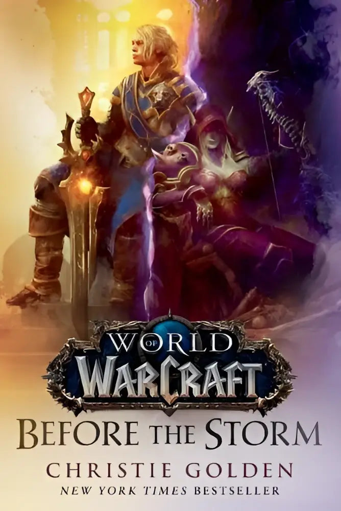 De cover van world of warcraft before the storm toont een fantasierijke scène met gewapende personages en magische elementen