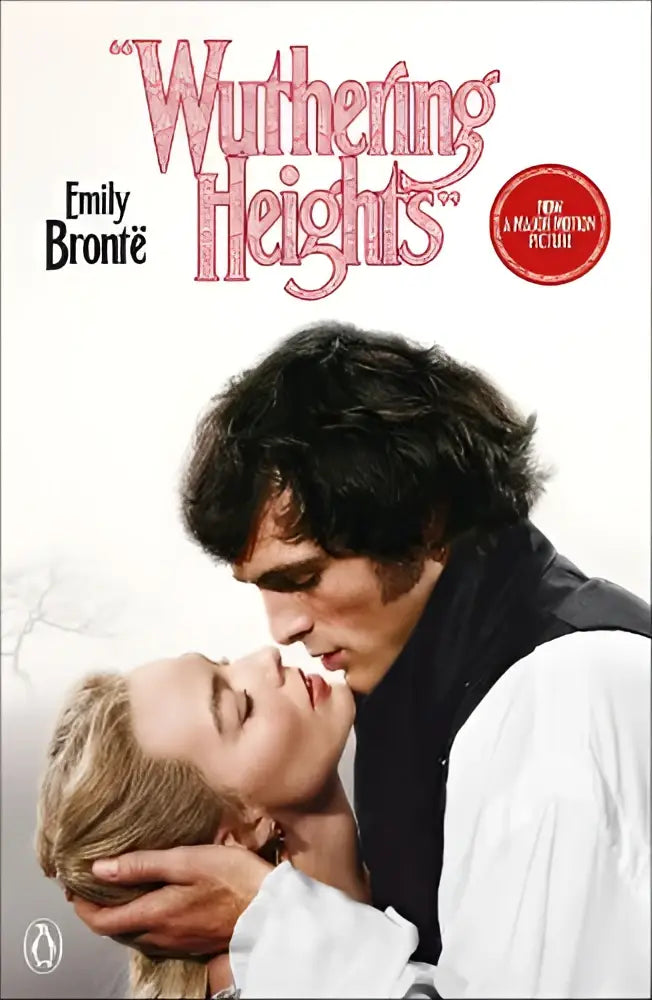 Cover of the 1978 wuthering heights dvd film tie-in featuring a romantic scene with emily brontë in period costume