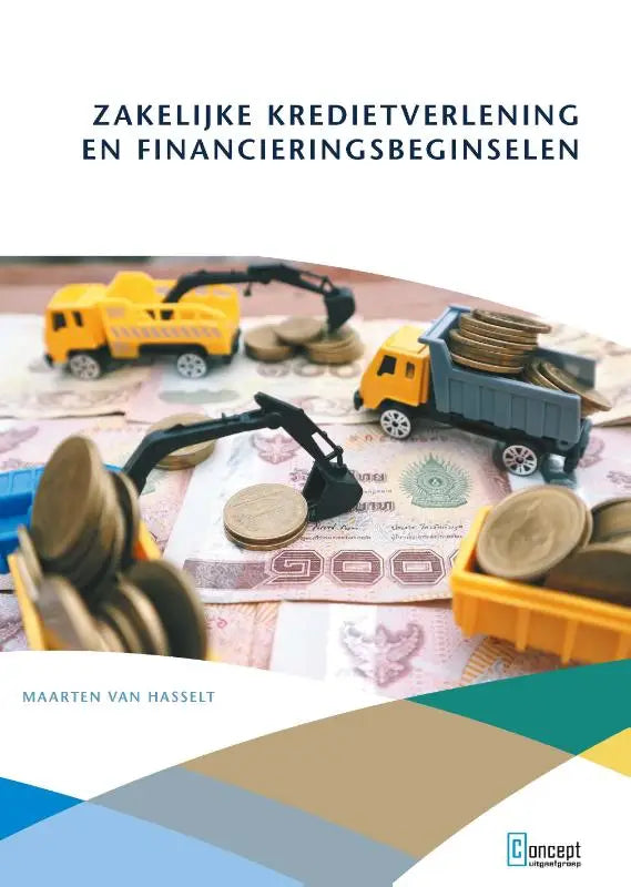 Gele en grijze speelgoed bouwvoertuigen met zwarte graafmachines op thailandse bankbiljetten bij zakelijke kredietverlening concept uitgeefgroep