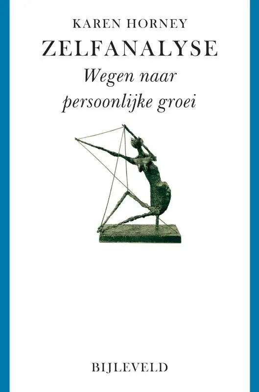 De boekcover van zelfanalyse toont een bronzen vrouwensculptuur in dynamische pose voor persoonlijke groei