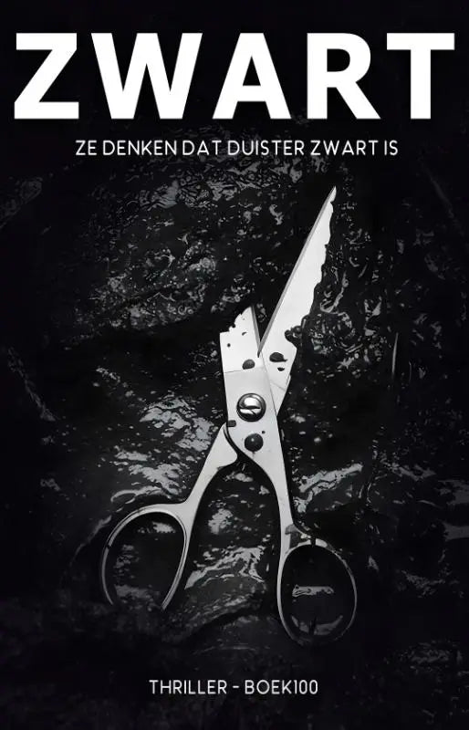 Een paar strakke metalen scharen met modern design en zwarte accenten in duister zwart